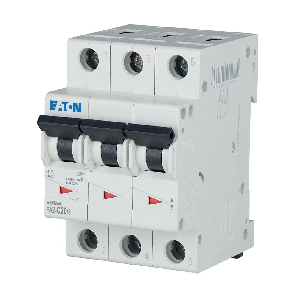 Eaton (Moeller) Leitungsschutzschalter C 20A, 3p FAZ-C20/3