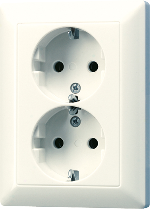 Jung SCHUKO-Steckdose ws 16A 250V 2-fach AS 5020 U