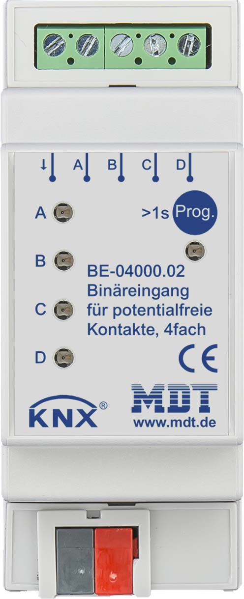 MDT technologies Binäreingang 4-fach 2TE REG, potentialfrei BE-04000.02